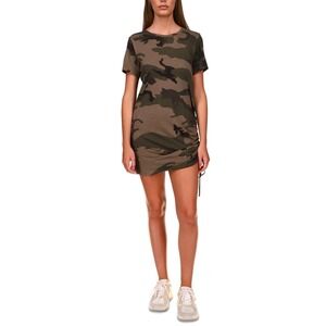 Sanctuary Womens Drawstring Camouflage T-Shirt Dress Size XS